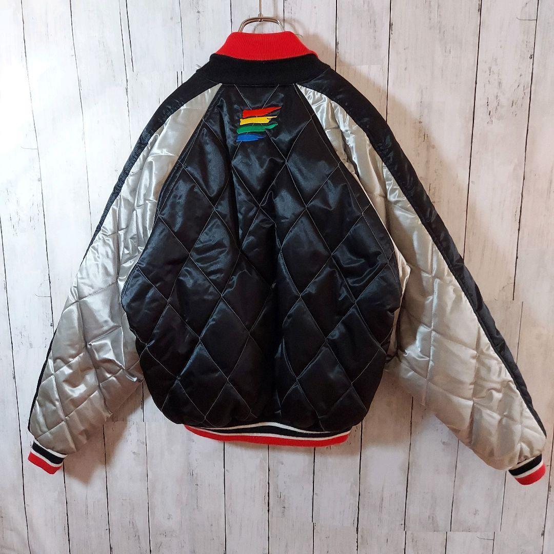 【BENETTON】希少 ベネトンフォーミュラ1 レーシングジャケット L 黒銀