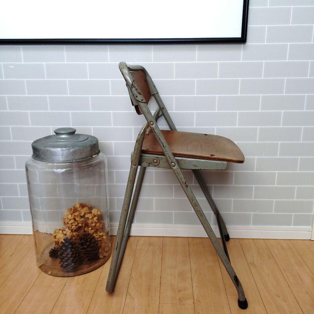 green greenさま専用 古い 折りたたみ椅子②③ 鉄脚 レトロビンテージ