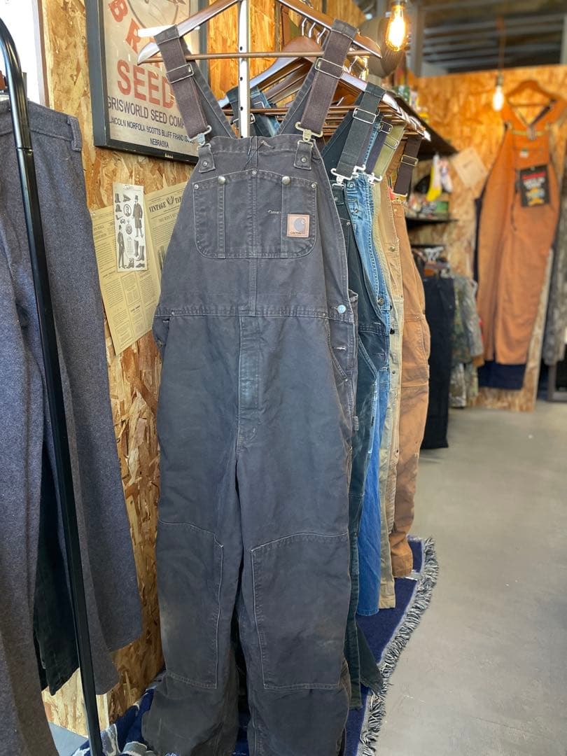 Carhartt オーバーオール USA製 焦茶 ダークブラウン ダック
