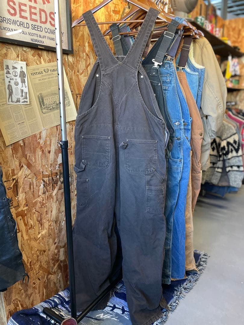 Carhartt オーバーオール USA製 焦茶 ダークブラウン ダック