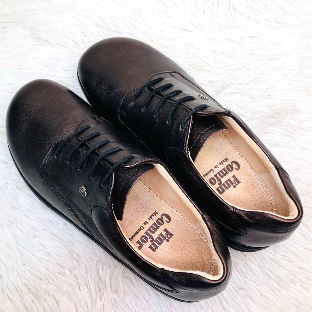 【新品未使用】Finn Comfort :size 6レースアップ 光沢ブラウン