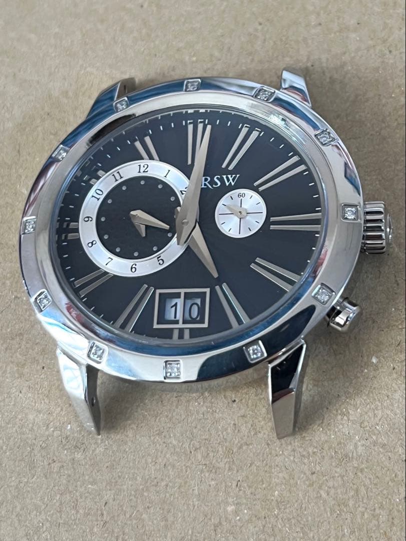 RSWラマスイスウォッチ腕時計メンズダイヤベゼルツインタイマー