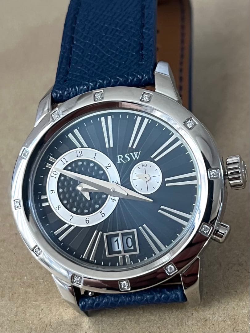 RSWラマスイスウォッチ腕時計メンズダイヤベゼルツインタイマー