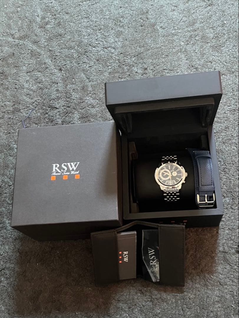 RSWラマスイスウォッチ腕時計メンズダイヤベゼルツインタイマー