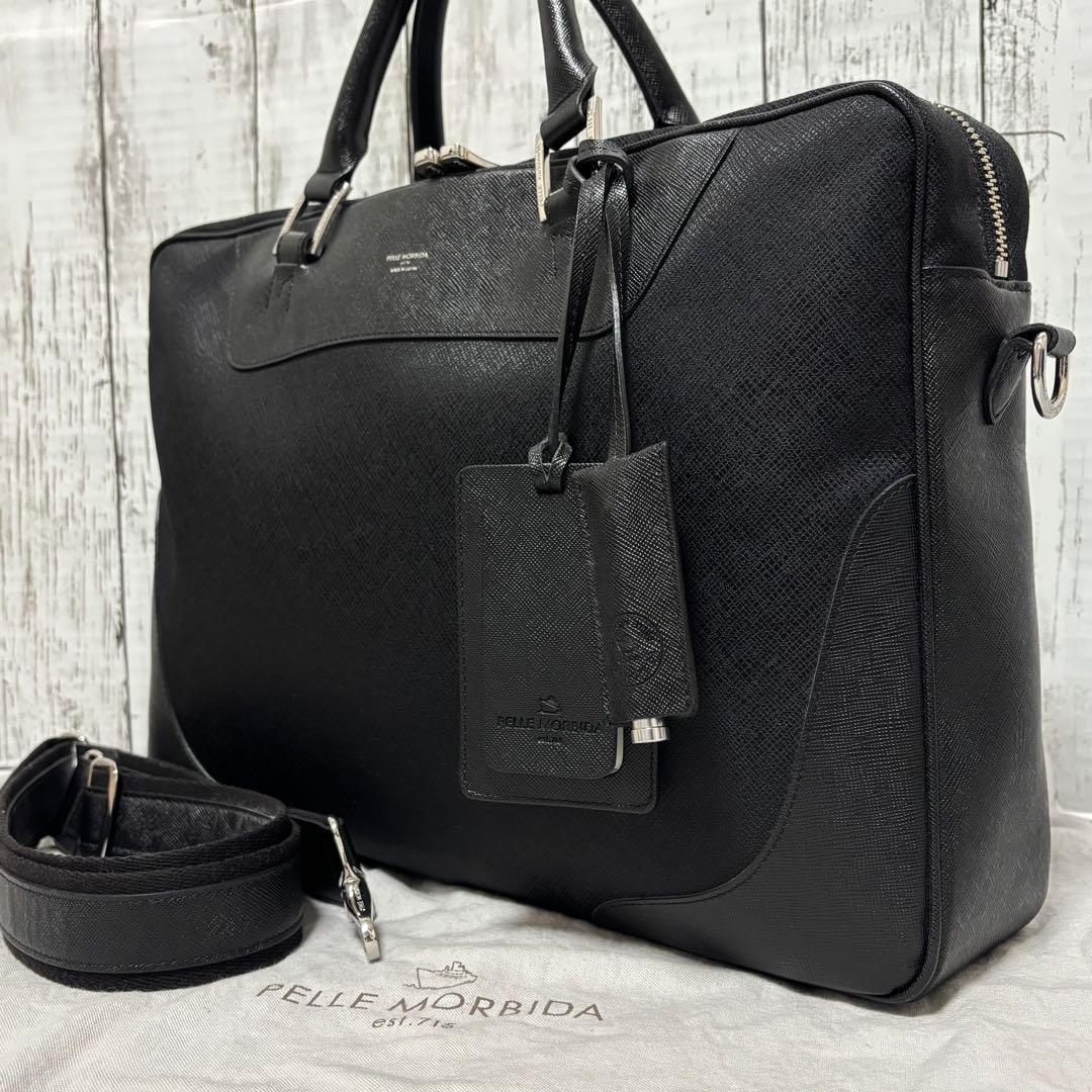極美品✨PELLE MORBIDA ビジネスバッグ キャピターノ 2way黒