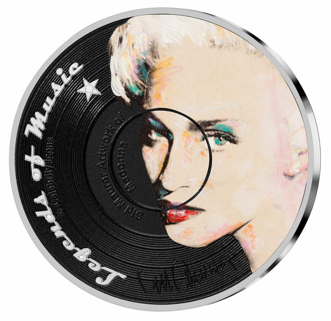 【新品】2019 ソロモン諸島 マドンナ カラー銀貨 専用ケース 保証書付