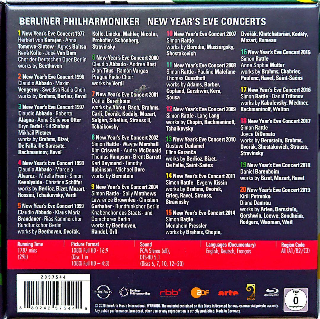ベルリン・フィル/ジルヴェスター・コンサート1977〜2019(BD20枚組)