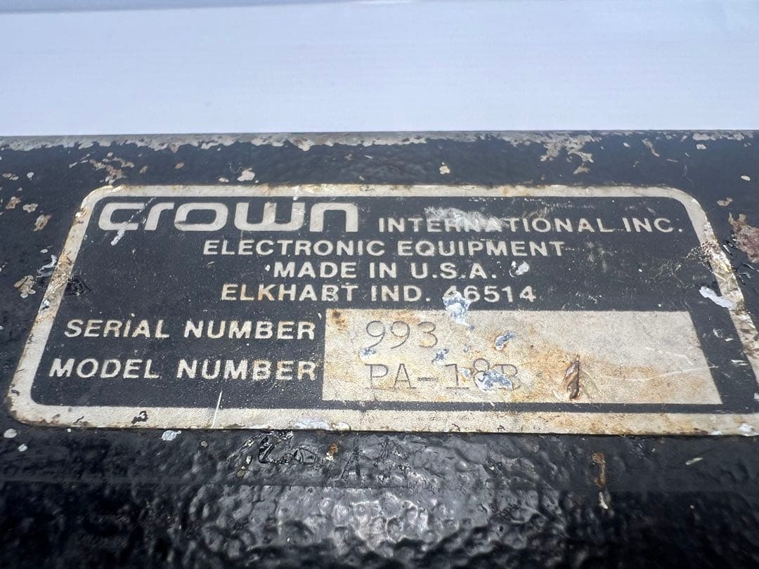 Crown PA-18B PZMアクティブパワーサプライ