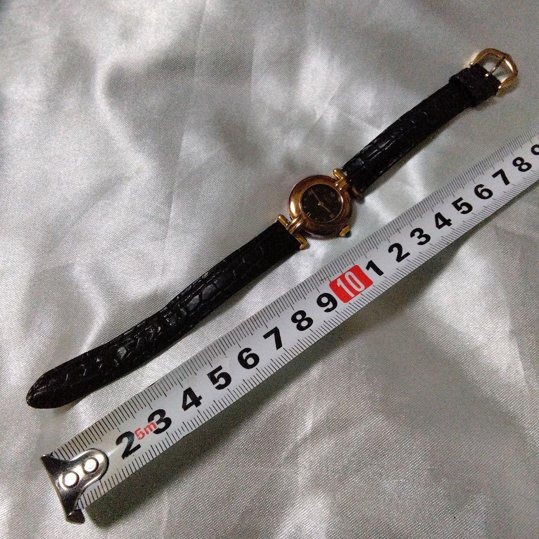 Cartier アナログ時計 ブラック/ゴールド/カルティェコリゼクオーツ腕時計