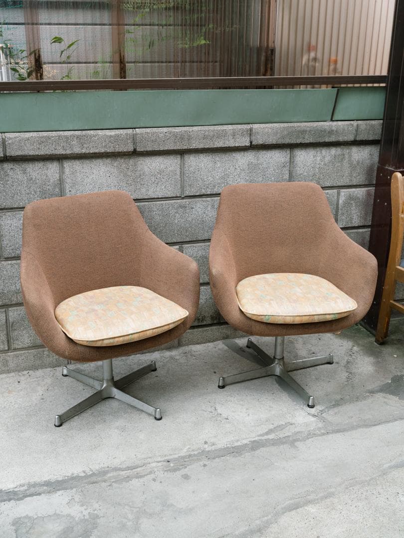 vintage 回転ラウンジチェア 1Pソファ ミッドセンチュリー レトロ