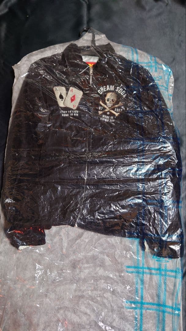 稀少　クリームソーダ　ブラックキャッツ　襟付き　別珍　スカジャン　Lサイズ