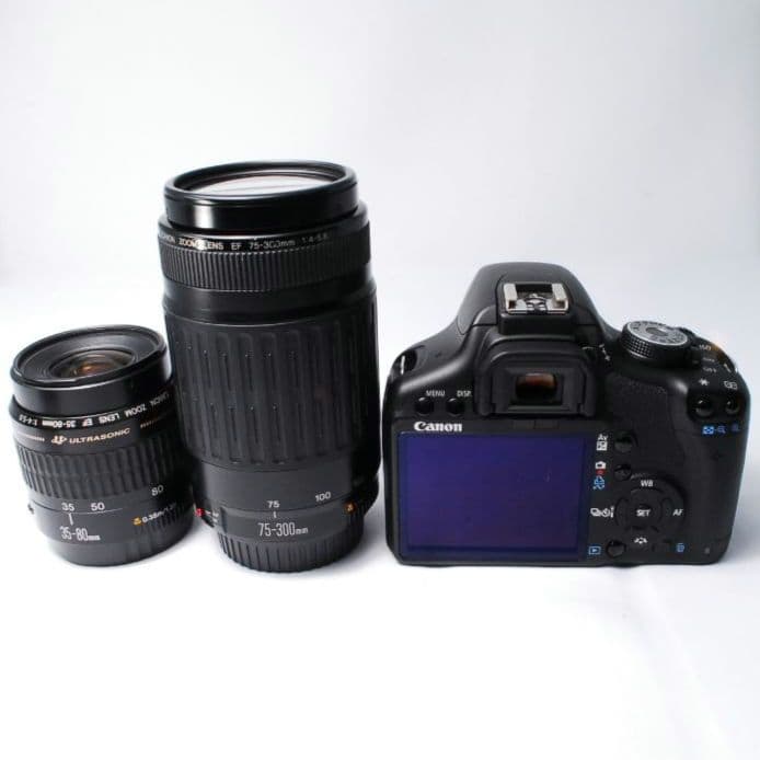 ①d Canon Kiss x3 Wレンズセット✨️超望遠レンズ　動作確認済み