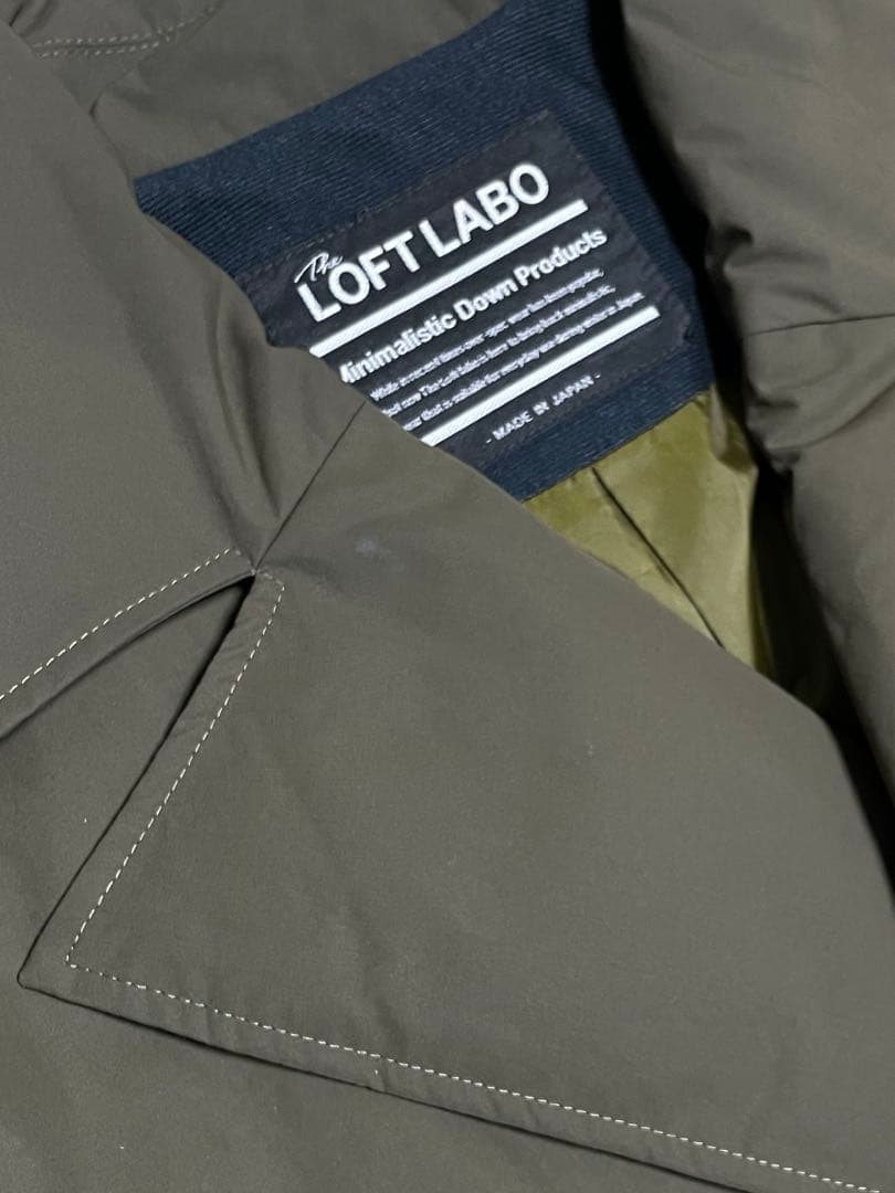 ザ ロフトラボ×河田フェザー チェスターコート　カーキ