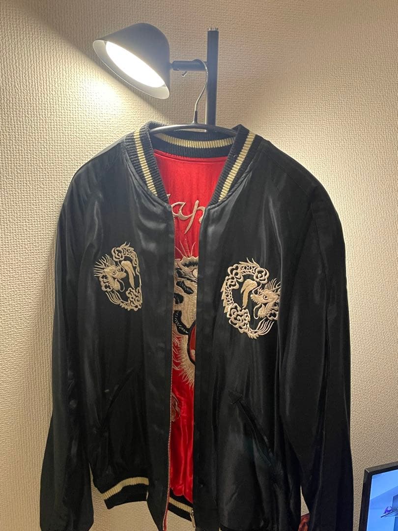 【最終値下げ】テーラー東洋 刺繍ジャケット 赤黒