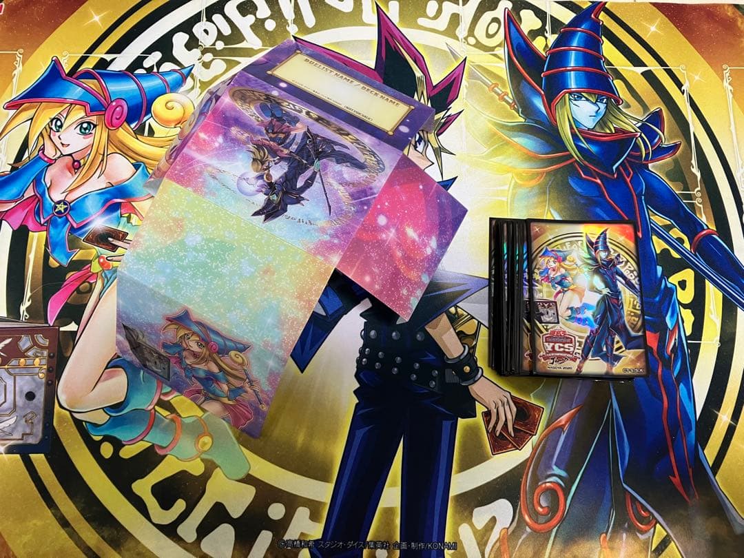 遊戯王　ブラマジ　構築済デッキ　スリーブ、デッキケース、未使用スリーブ45枚付