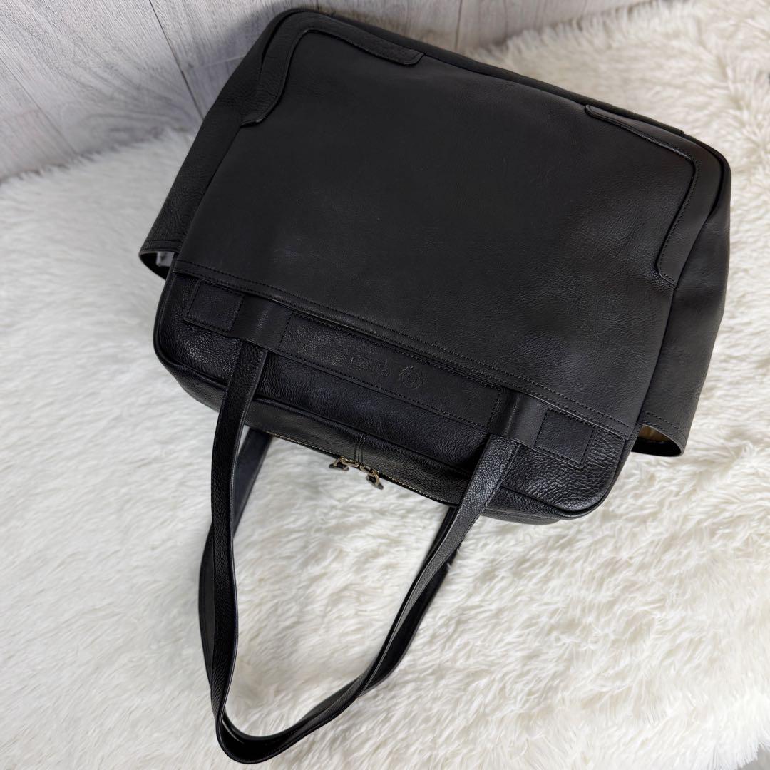 美品♡A4可♡大容量♡GANZO ガンゾ エンボスロゴ レザー トートバッグ