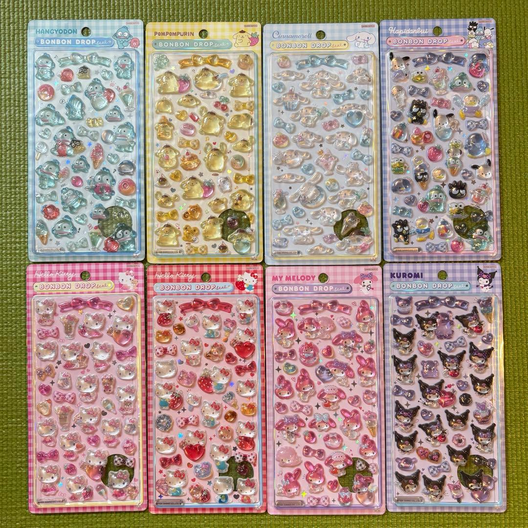 24時間以内発送/正規品/ボンボンドロップシール/サンリオ第2弾8種セット