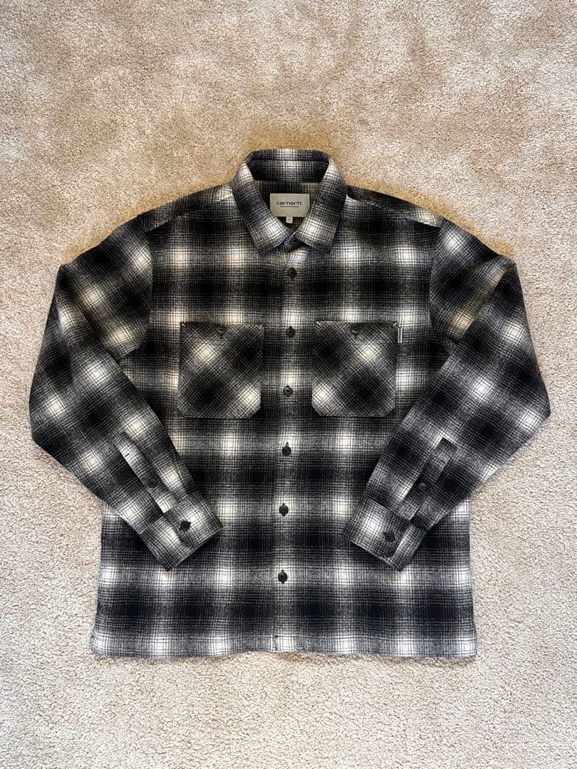 美品 カーハート carhartt ブラック チェック シャツ