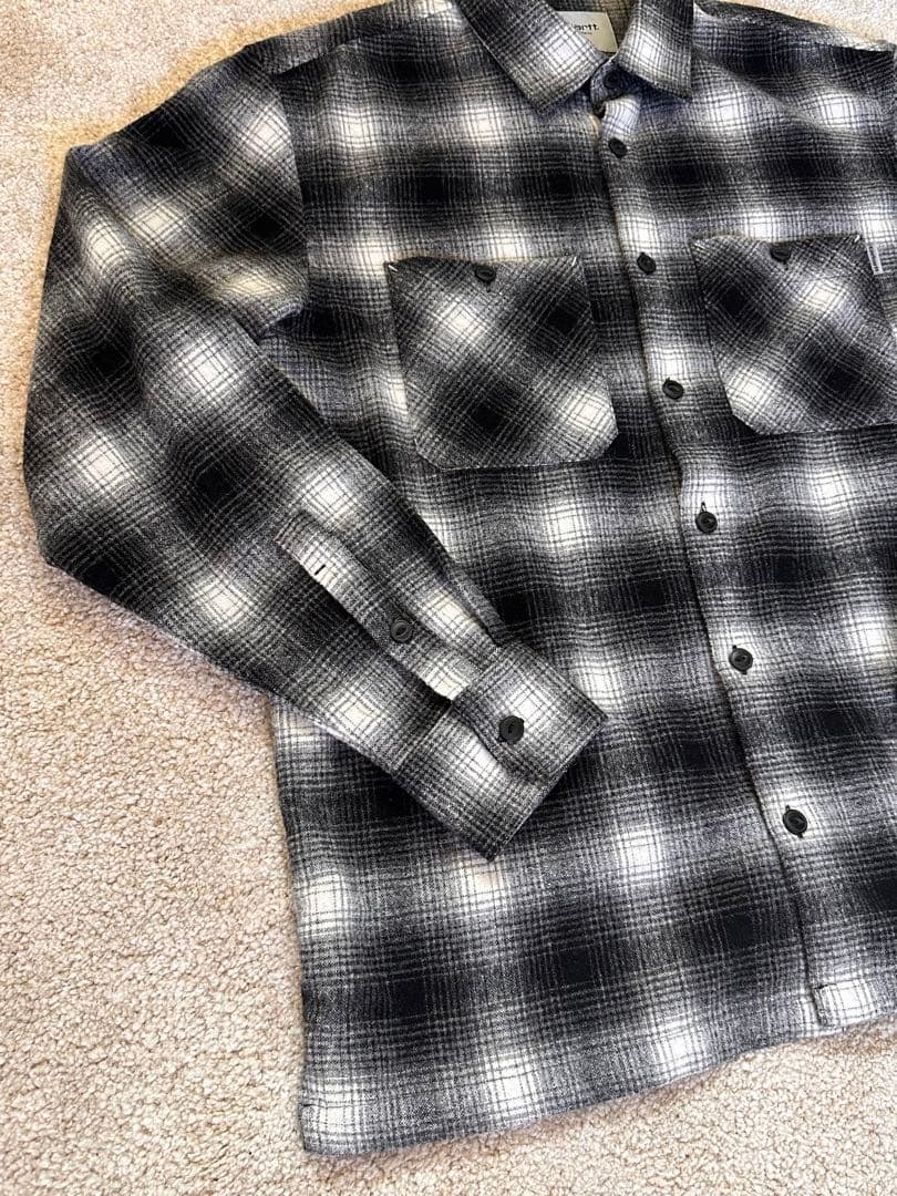 美品 カーハート carhartt ブラック チェック シャツ
