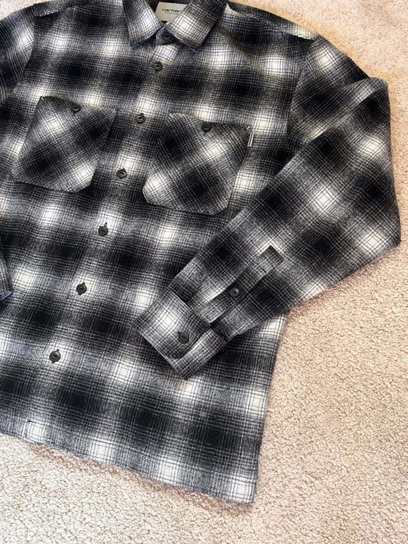 美品 カーハート carhartt ブラック チェック シャツ