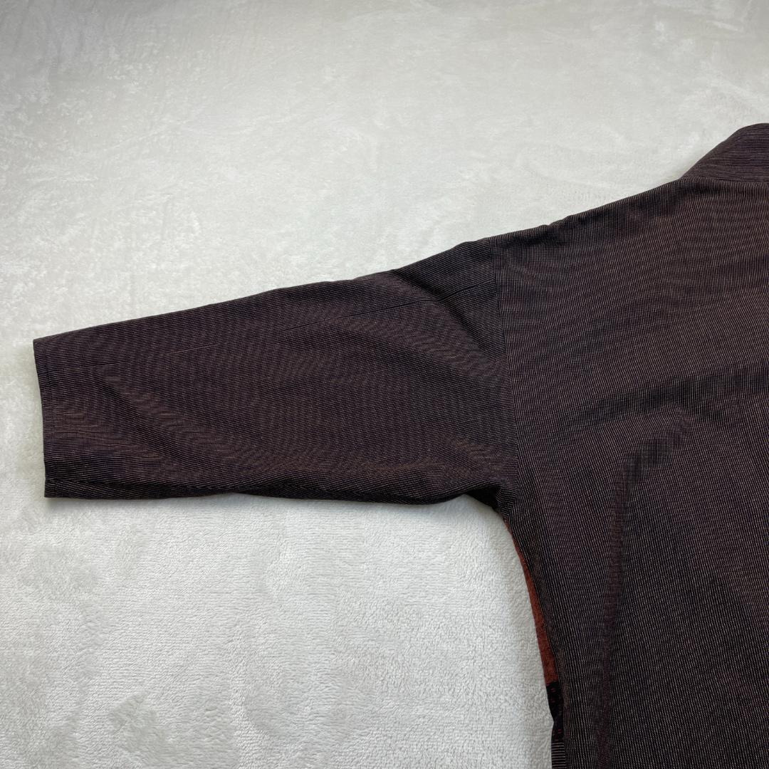 儀右ヱ門　リバーシブルパッチワークコート　ストライプ　　ギエモン