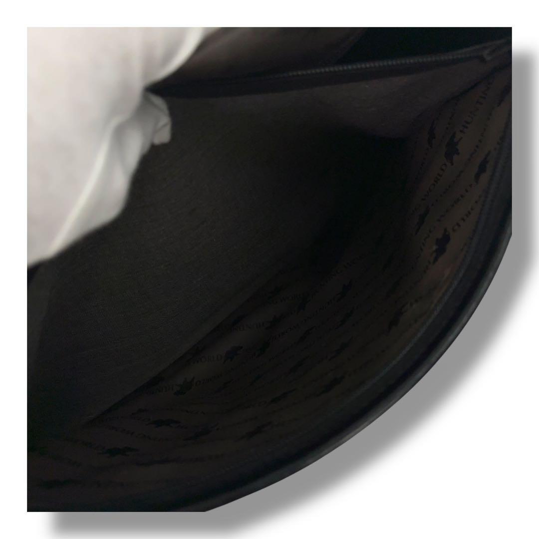 【定番】HUNTING WORLD　ハンティングワールド　ショルダー　ロゴ　黒