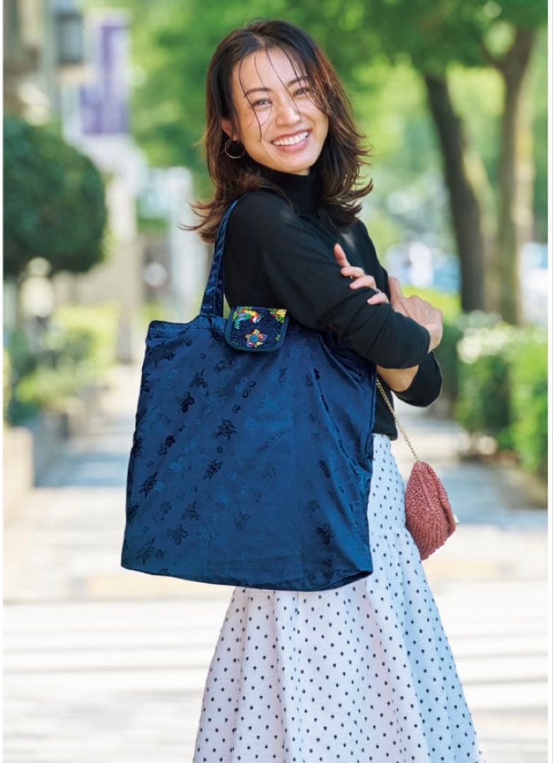 FEILER ハイジ　ジャガード織り携帯バッグ ネイビー　タグ付き