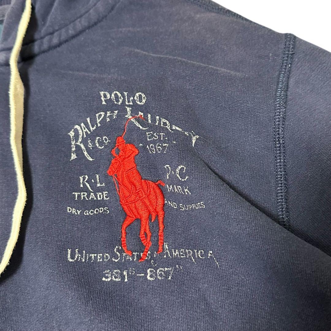 POLO RALPH LAUREN フルジップアップパーカー ネイビー フェード