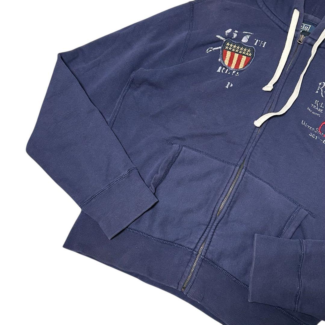 POLO RALPH LAUREN フルジップアップパーカー ネイビー フェード
