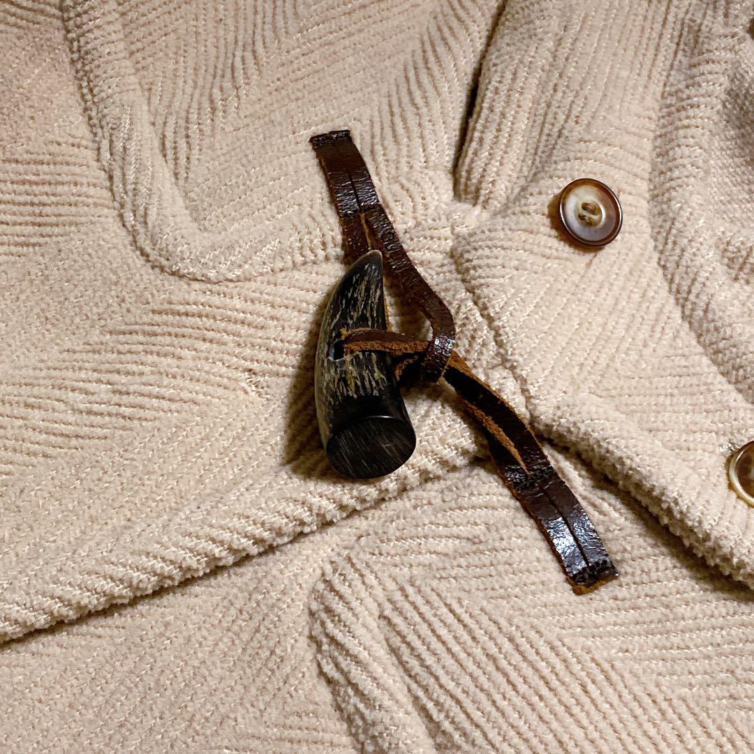 良品☆オールドイングランド　ダッフルコート　ヘリンボーン　鼈甲ボタン　フランス製