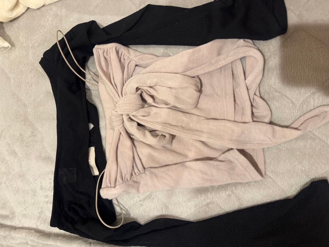 【確実正規品】andmary Shayla ribbon tops black