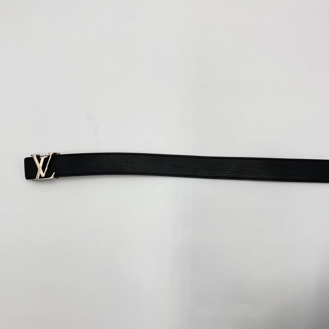 ルイヴィトン ベルト サンチュール LV イニシャル　エピ レザー ブラック