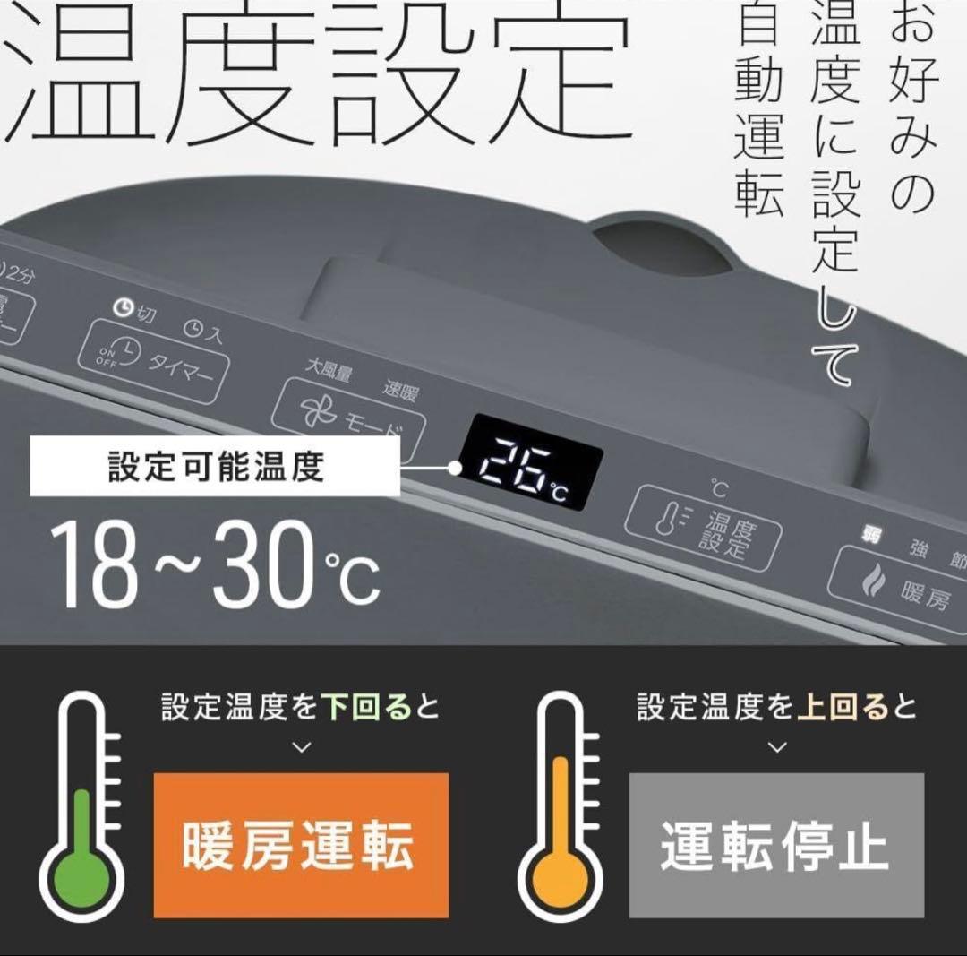 【即時発送○】スリーアップ 超薄型 パネル セラミックヒーター グレー