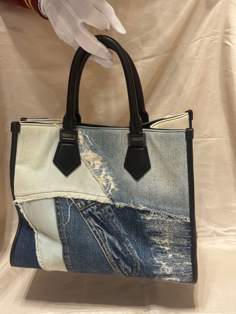 【】ドルチェ&ガッバーナ　デニムレザー ハンドバッグ