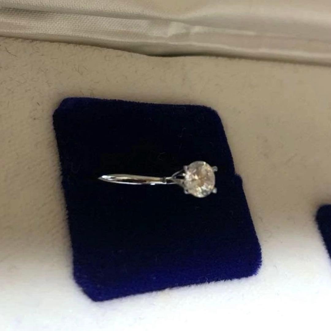 シンプル ソリティアリング ダイヤモンド風