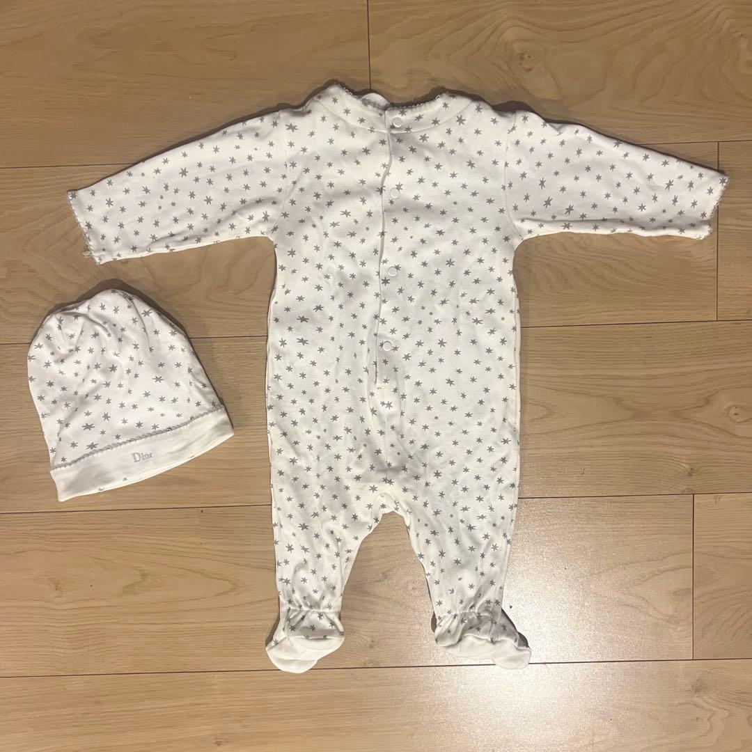 Baby Dior 星柄ロンパースと帽子セット 3ヶ月　60
