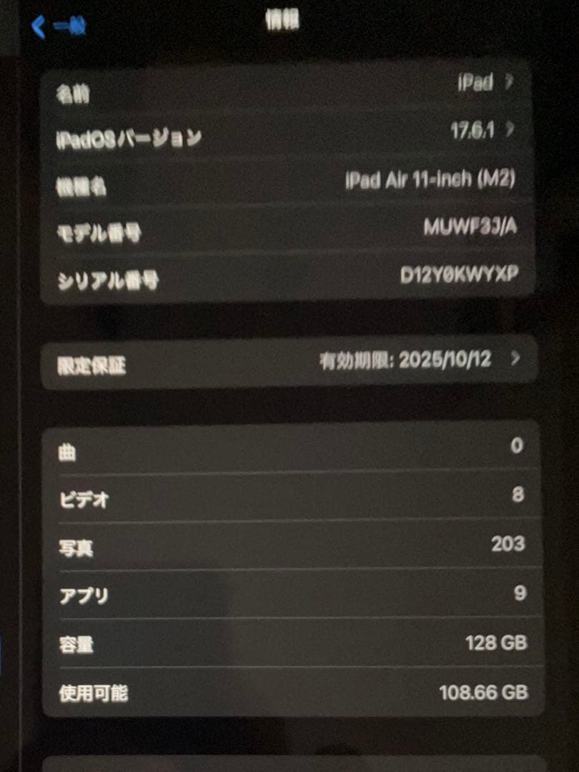 iPad 11インチ m2 パープル 本体
