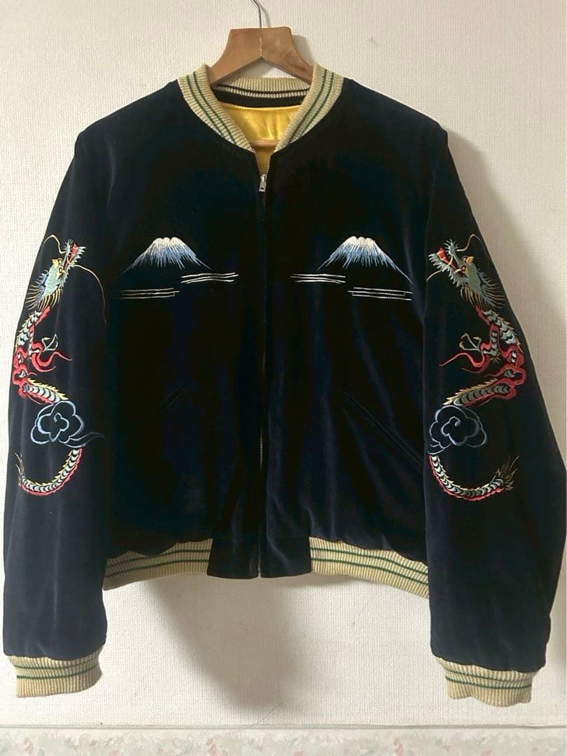 テーラー東洋スカジャン　リバーシブル　別珍×サテンキルト　L TT11147