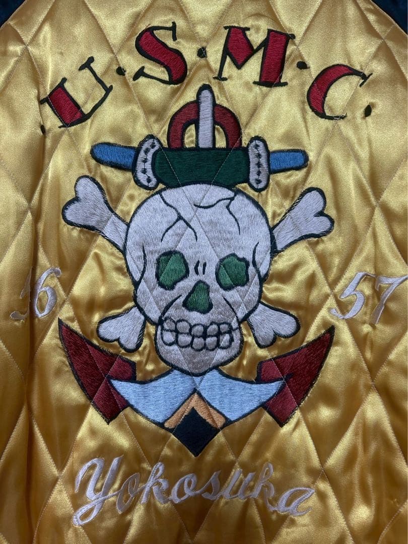 テーラー東洋スカジャン　リバーシブル　別珍×サテンキルト　L TT11147