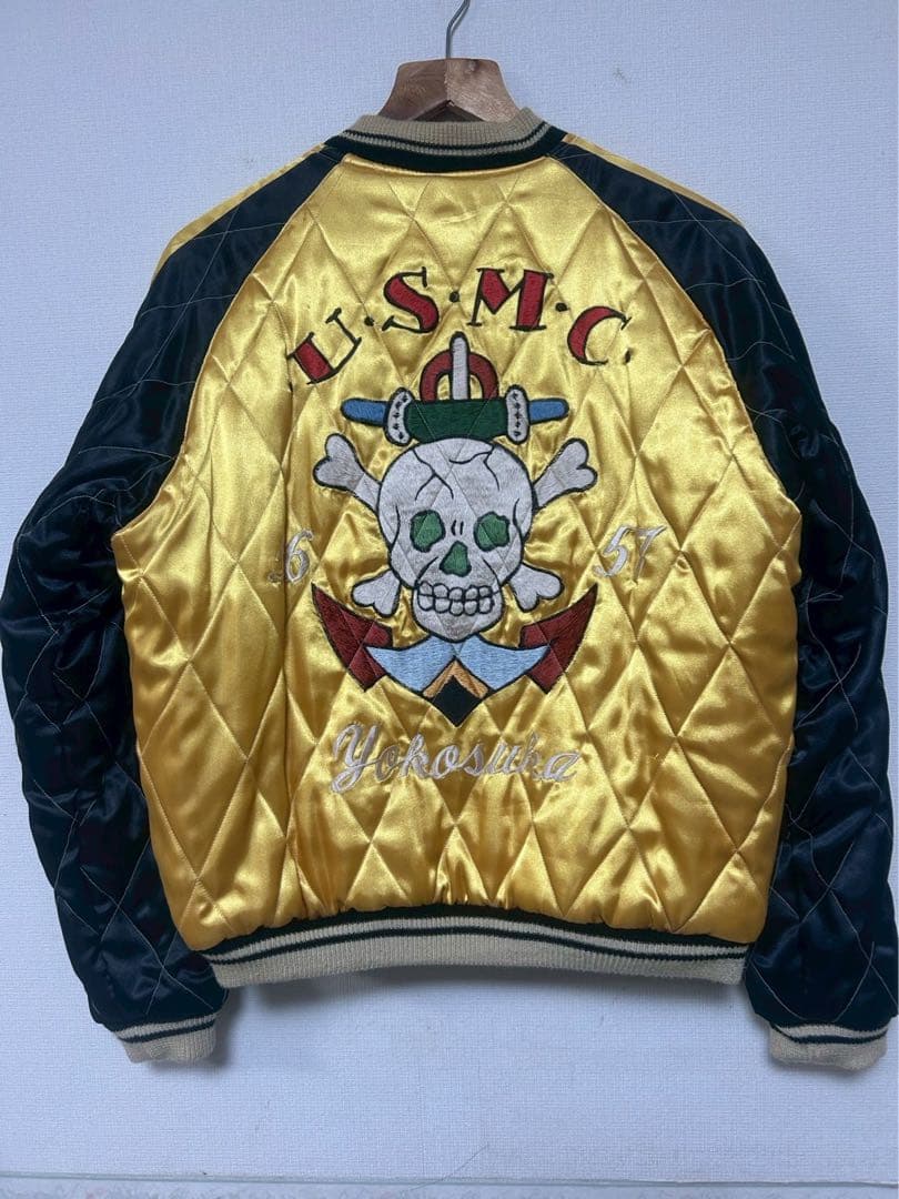 テーラー東洋スカジャン　リバーシブル　別珍×サテンキルト　L TT11147