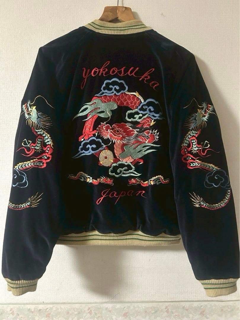 テーラー東洋スカジャン　リバーシブル　別珍×サテンキルト　L TT11147