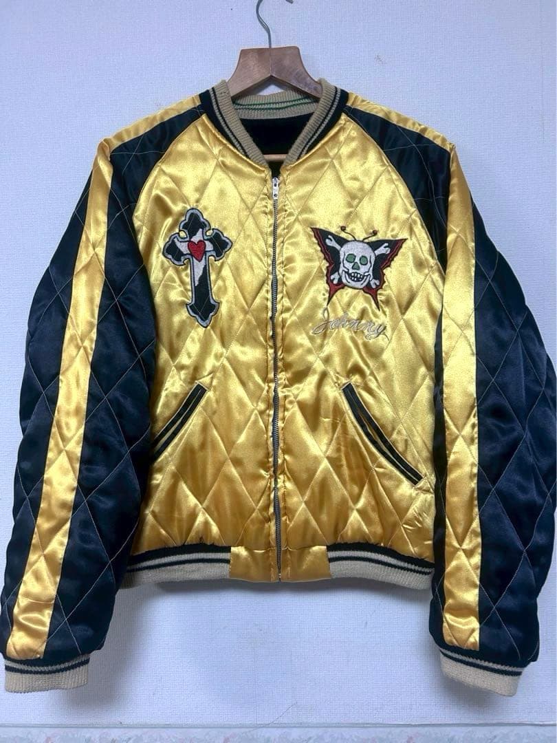 テーラー東洋スカジャン　リバーシブル　別珍×サテンキルト　L TT11147