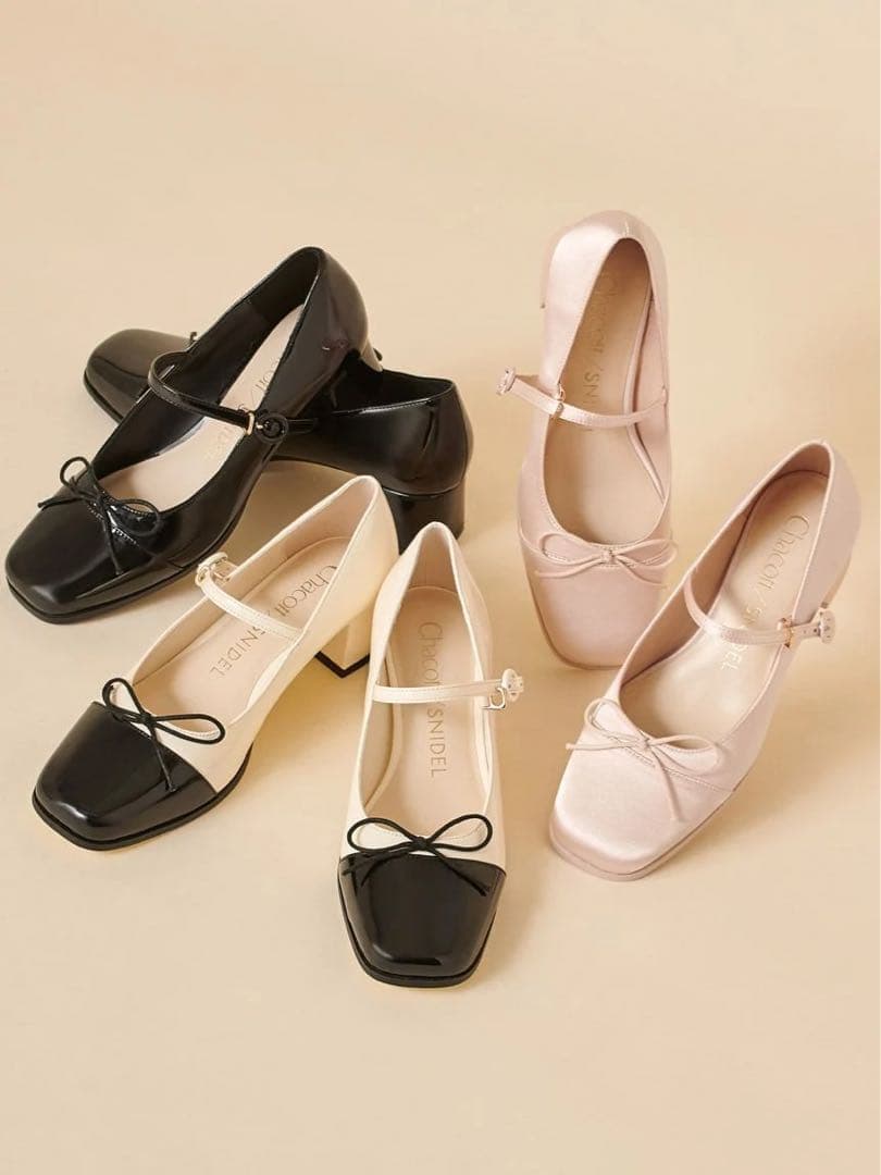 新品SNIDEL☓Chacottコラボ　メリージェーンパンプス　BLK サイズM