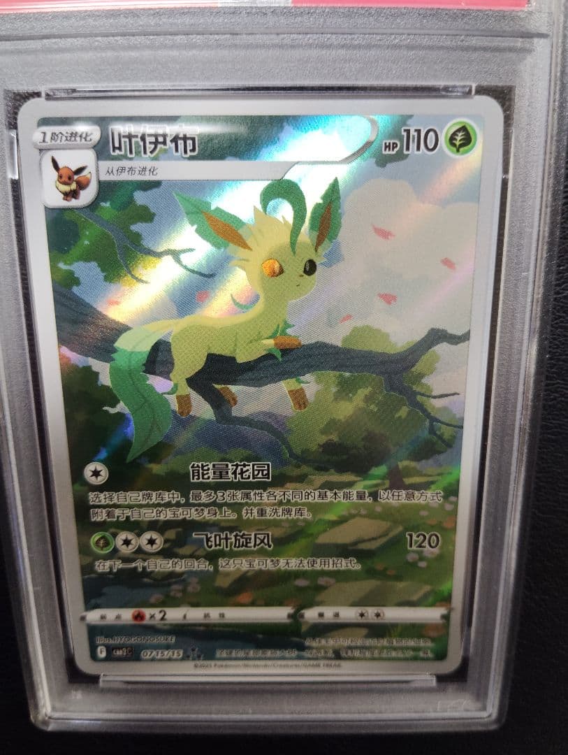 PSA10 リーフィアAR 中国限定宝石包イーブイLEAFEON海外限定イラスト