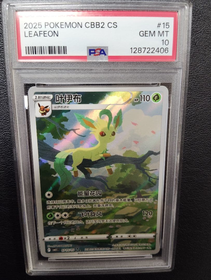 PSA10 リーフィアAR 中国限定宝石包イーブイLEAFEON海外限定イラスト