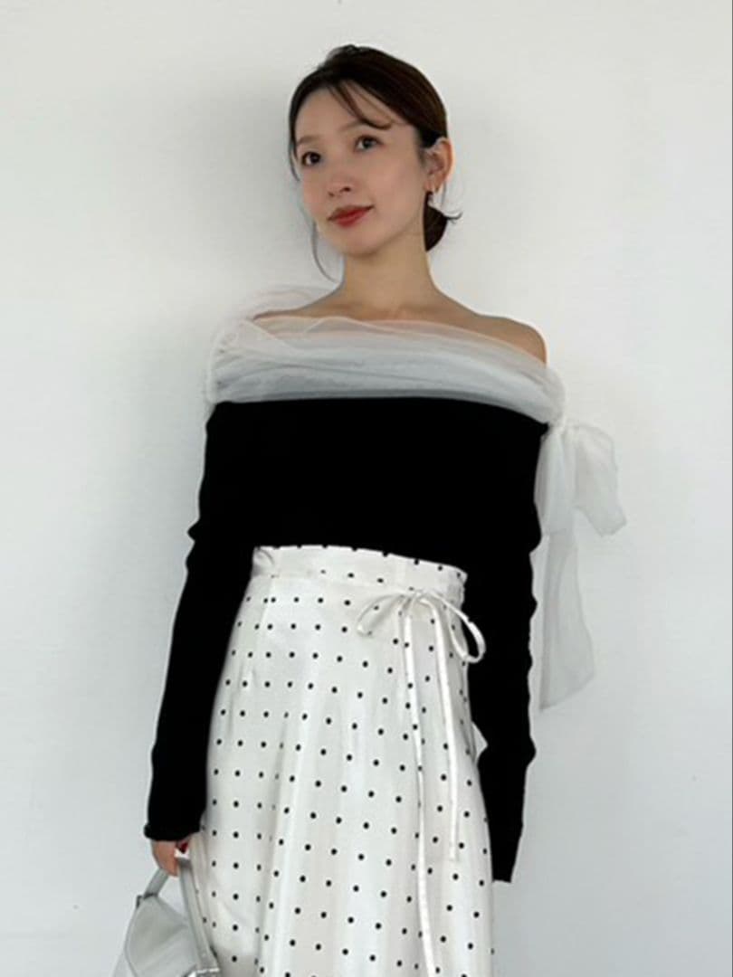 【2025AW今季新作】3wayリボンオフショルニットプルオーバー