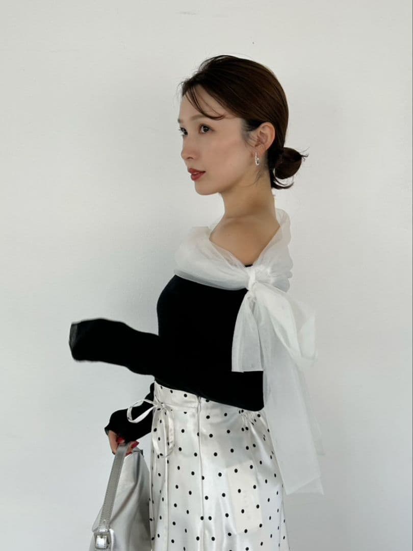 【2025AW今季新作】3wayリボンオフショルニットプルオーバー