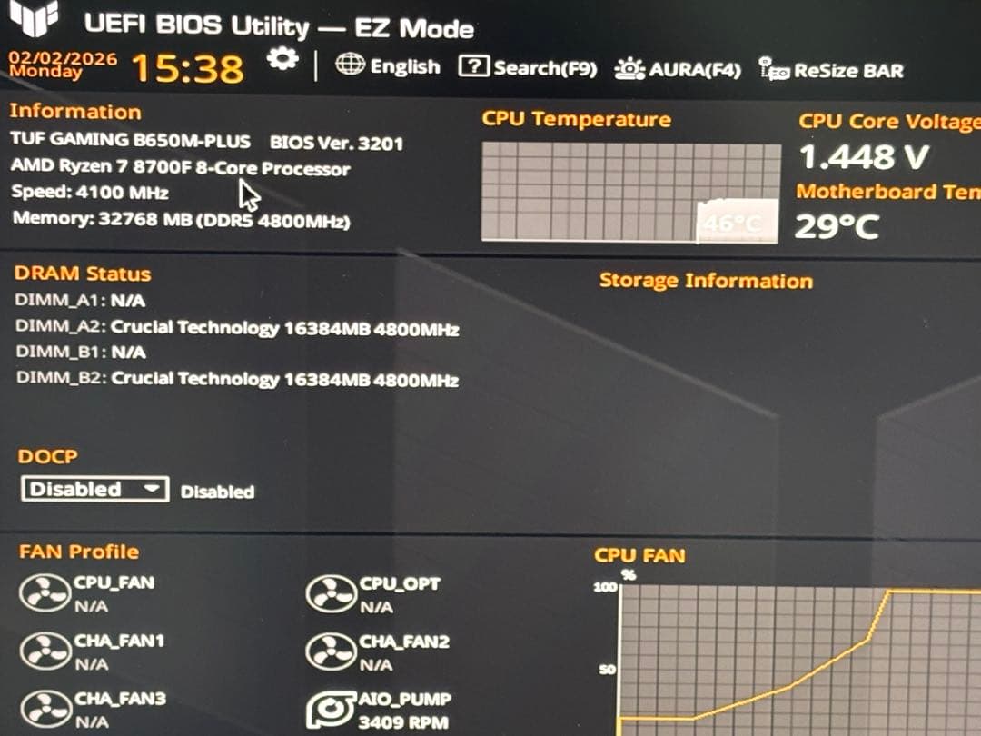 CPU AMD Ryzen 7 8700F CPU