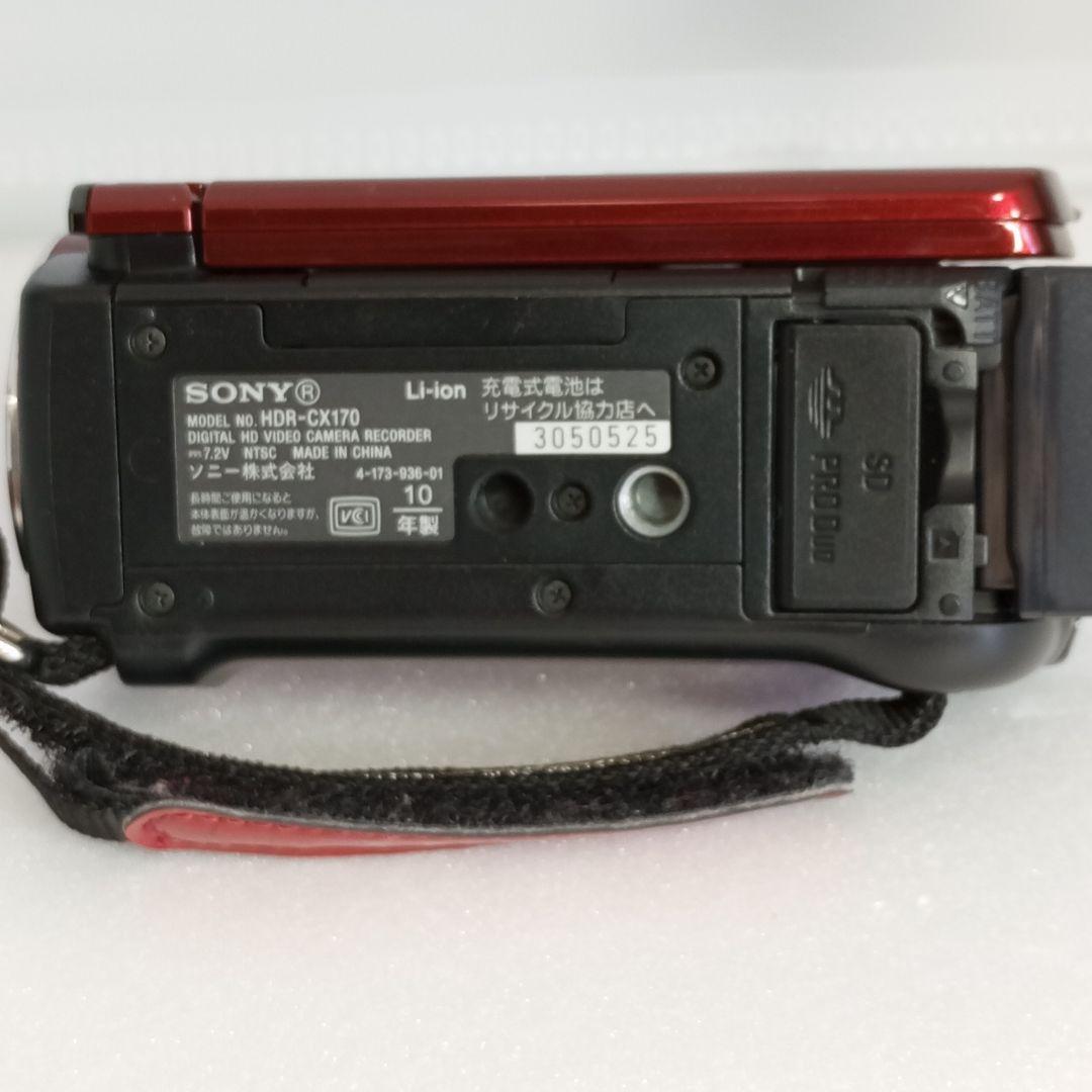 極美品 SONY ビデオカメラ ハンディカム HDR-CX170 レッド