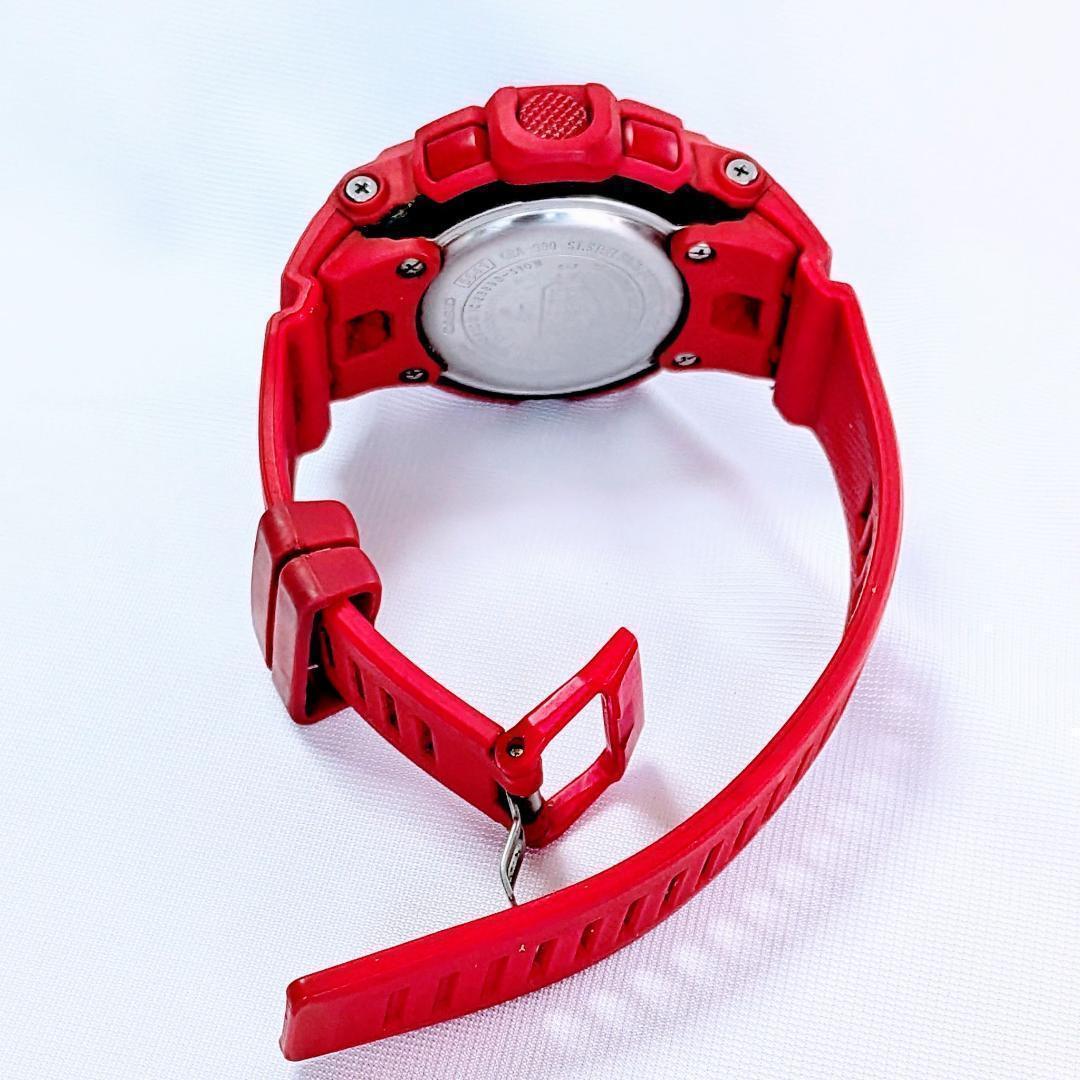 良品 CASIOカシオ メンズ腕時計レッドG-SHOCKスマホ連動 箱付き存在感
